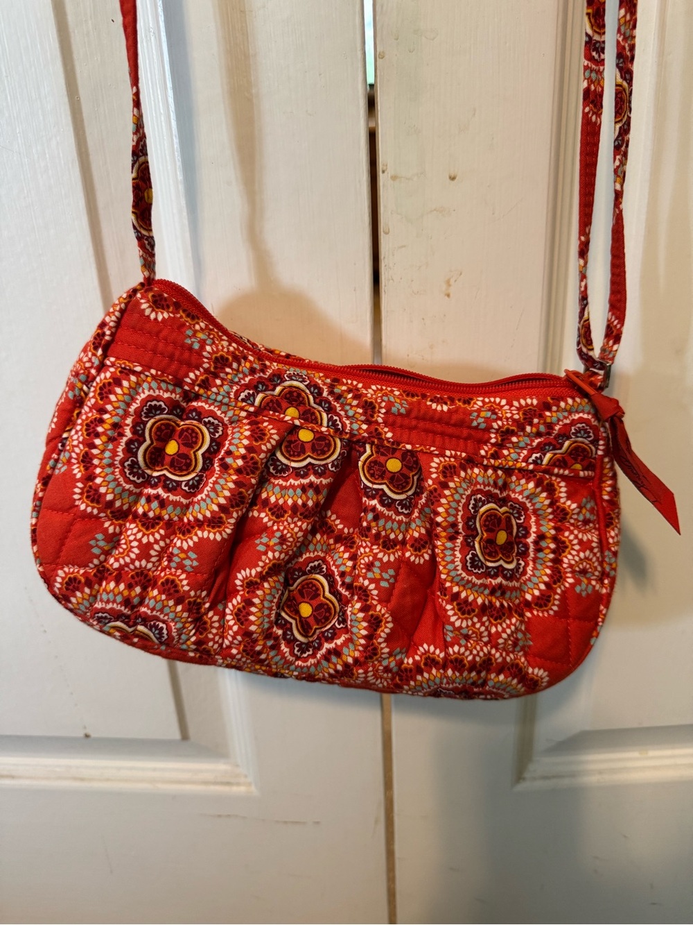 Vera Bradley Coral Quilted mini Crossbody Shoulder Bag